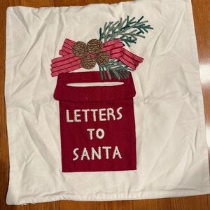POTTERY BARN SANTA PILLOW COVER
